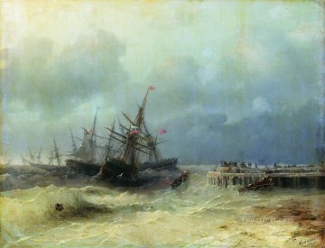 嵐から逃げるイワン・アイヴァゾフスキー Oil Paintings